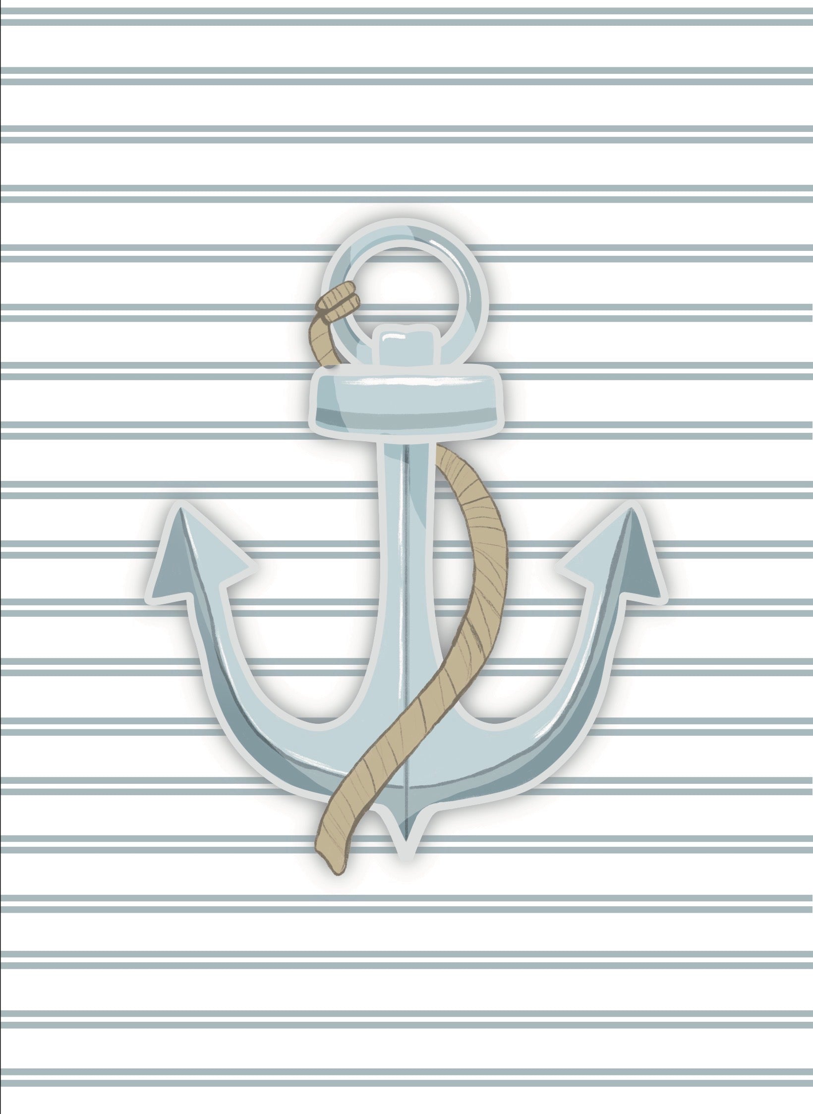 Anchor Nursery Art Print – Digitally Illustrated