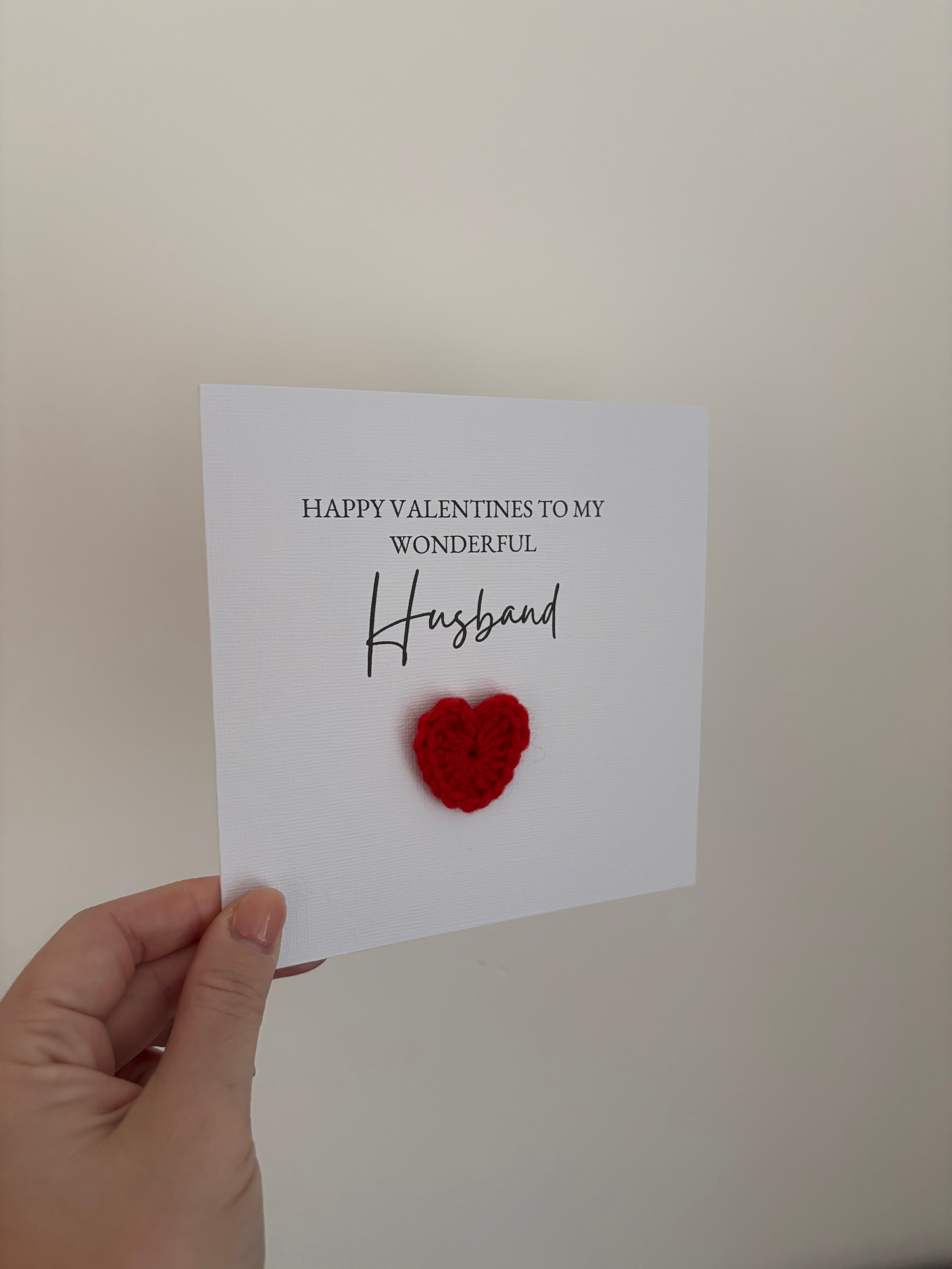 Husband Valentines 6x6” Card