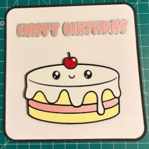 Smiley Birthday Cake Card