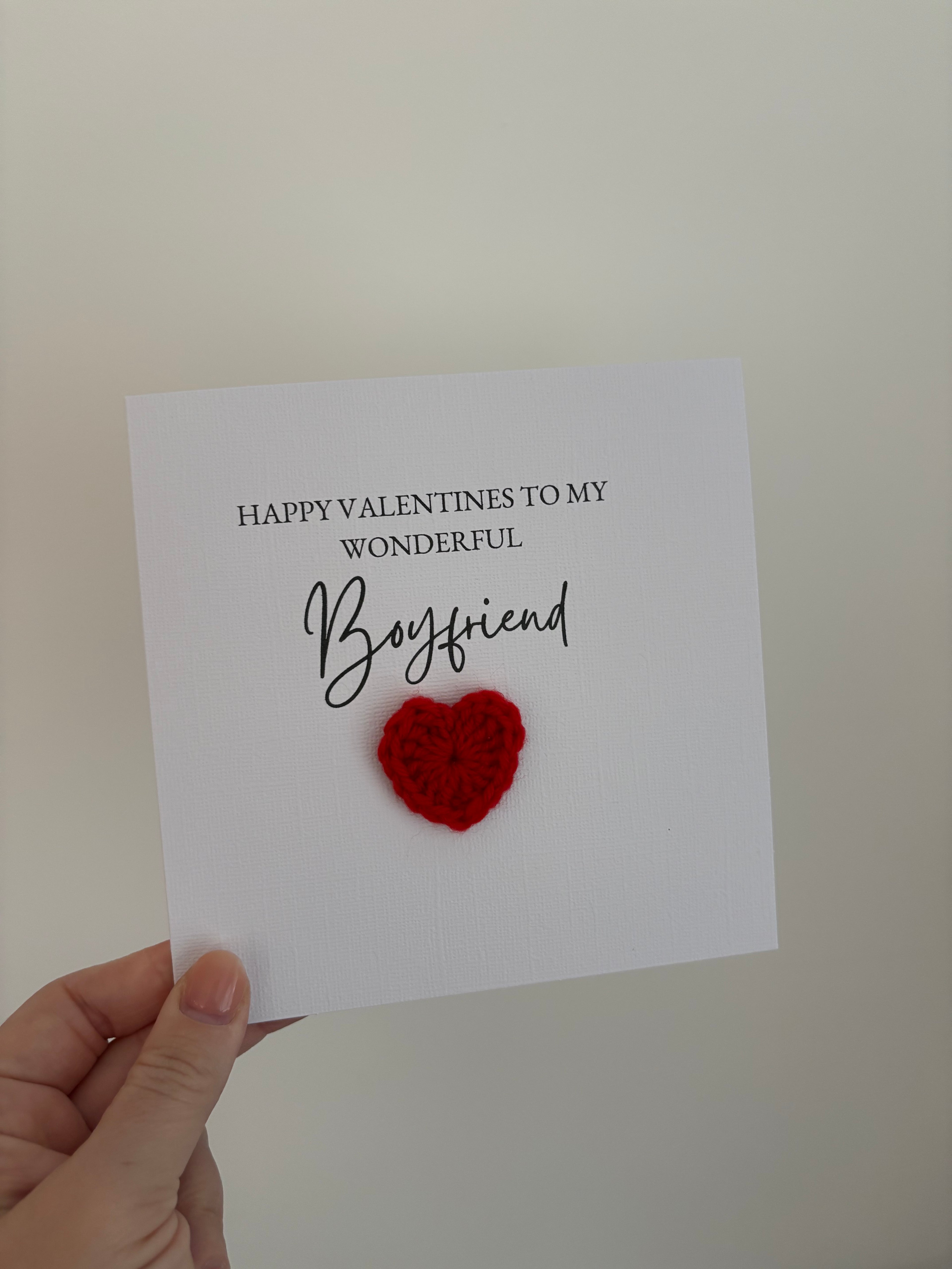 Boyfriend Valentines 6x6” card