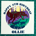 Dinosaur Personalised Birthday Card