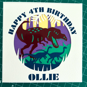 Dinosaur Personalised Birthday Card