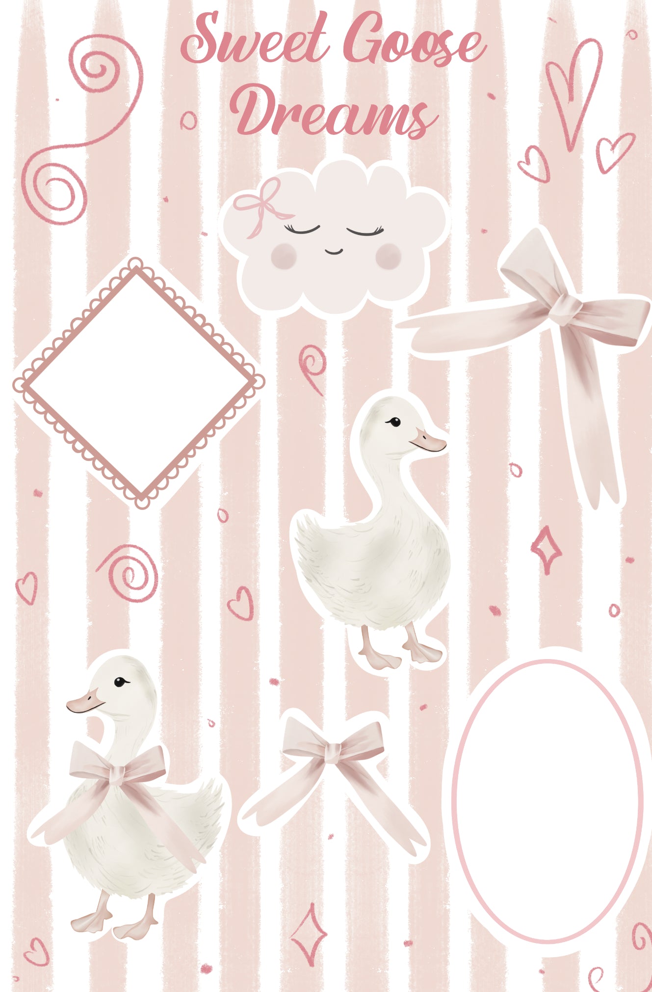 Sweet Goose Dreams Sticker Sheet – 4x6
