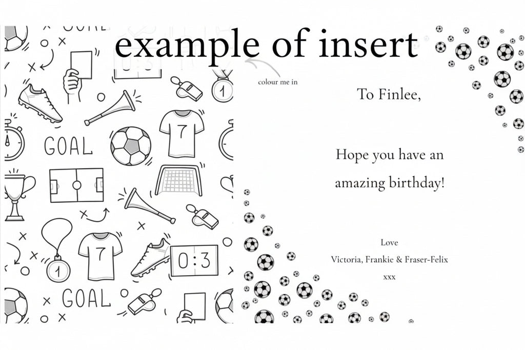 Personalised Soccer Birthday Card – 6x6 Linen Finish