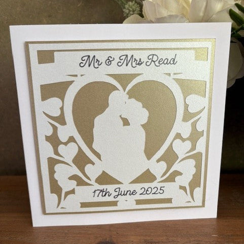 Personalised Wedding Card - Silhouette Couple