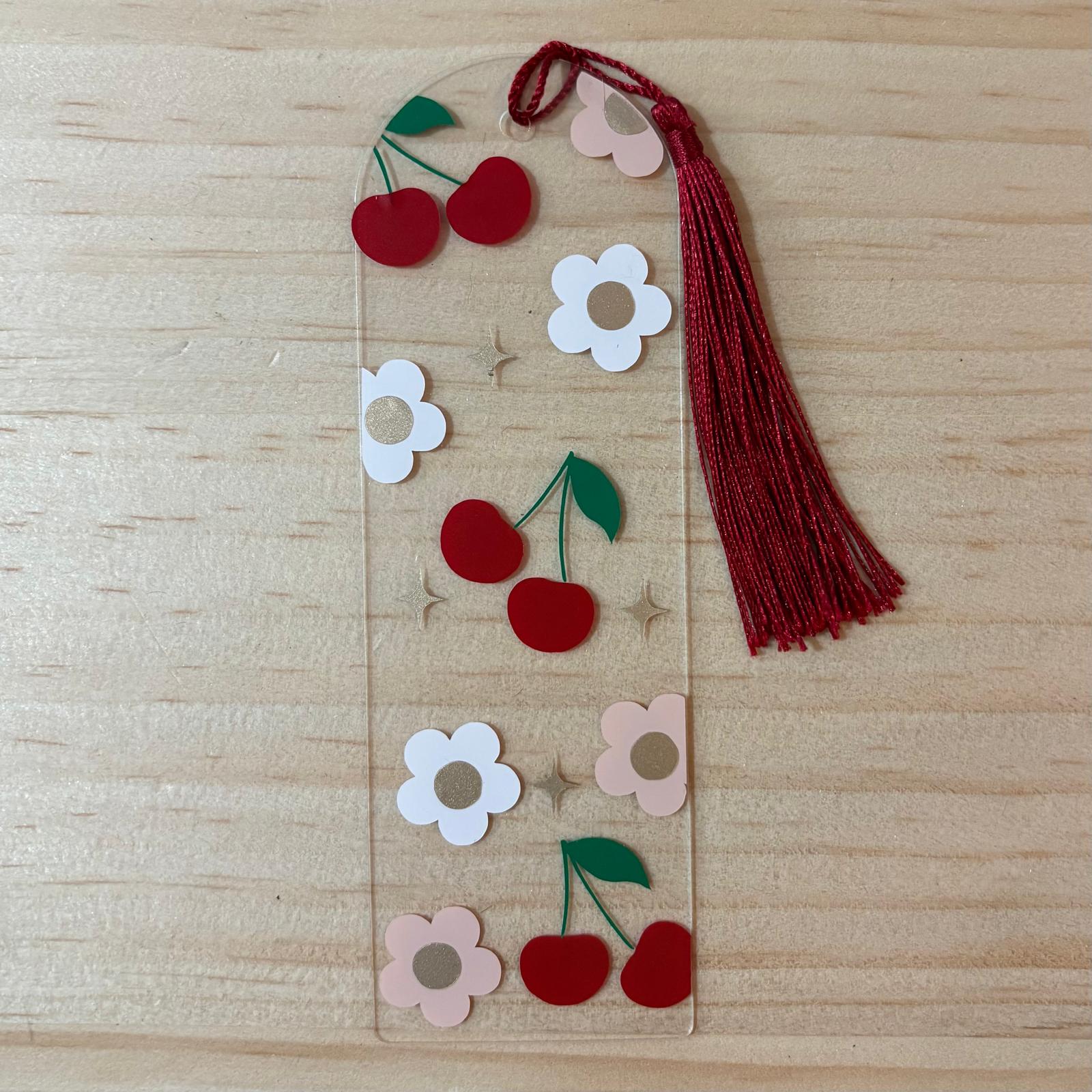 Cherries & Daisies bookmark