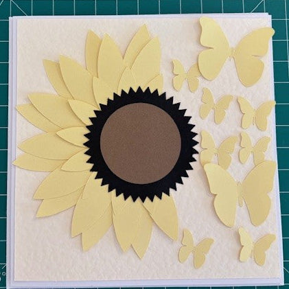 Sunflower and Butterflies Card